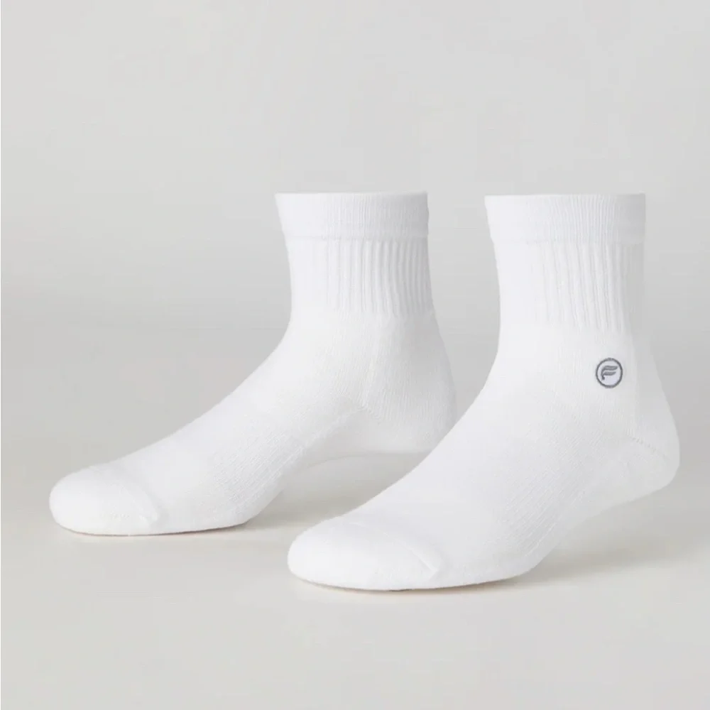 NWT, 4Fabletics The Everyday Quarter Crew Socks, Indigo, White, Grey, Khaki, S/M